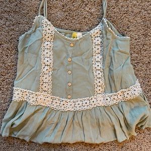 Bee Stitched Lacey tank top